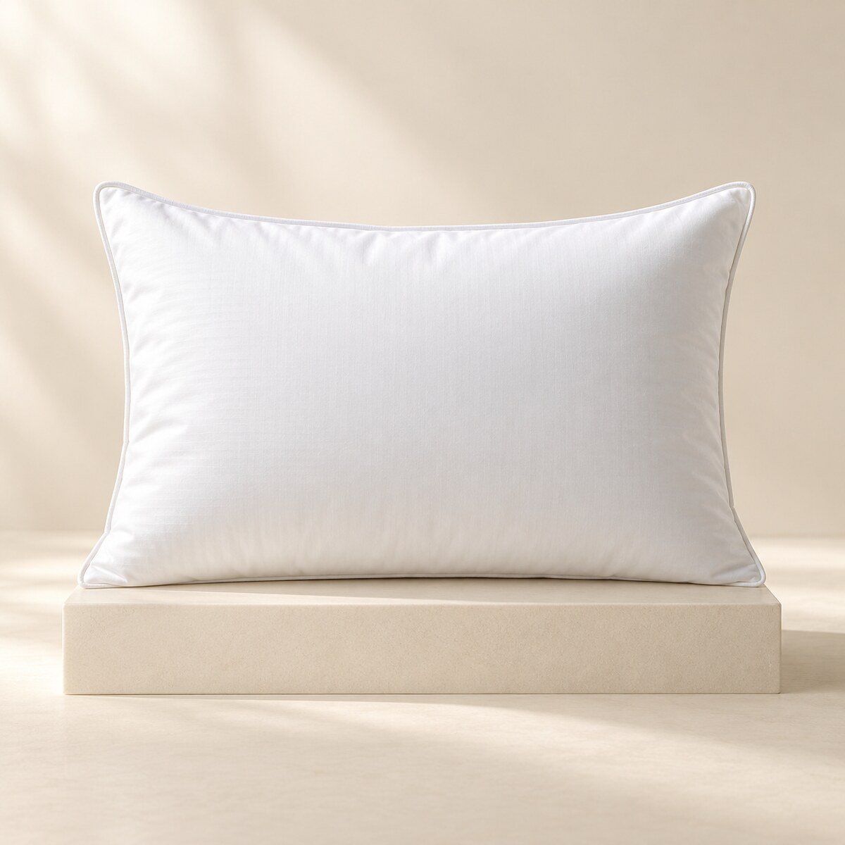 White hotel pillow