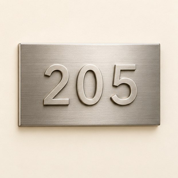 Room Number Sign – hotel hardware supplied to hotels in Malaysia by SOFFRI