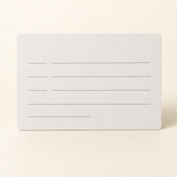 Guest Registration Card – front desk & office supplied to hotels in Malaysia by SOFFRI