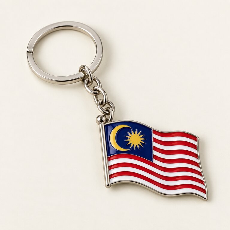 Flag Keychain – flags supplied to hotels in Malaysia by SOFFRI