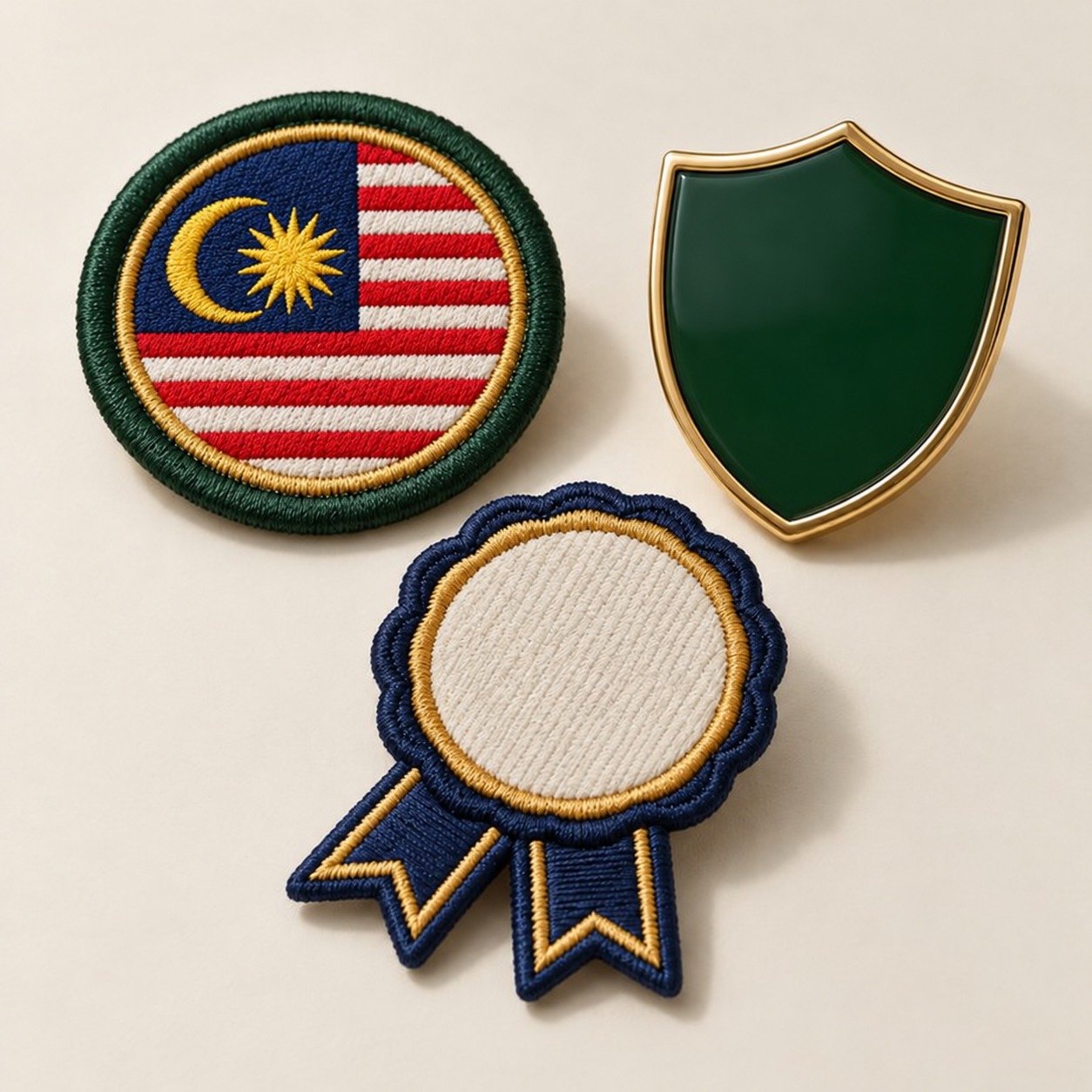 Custom Badge – flags supplied to hotels in Malaysia by SOFFRI